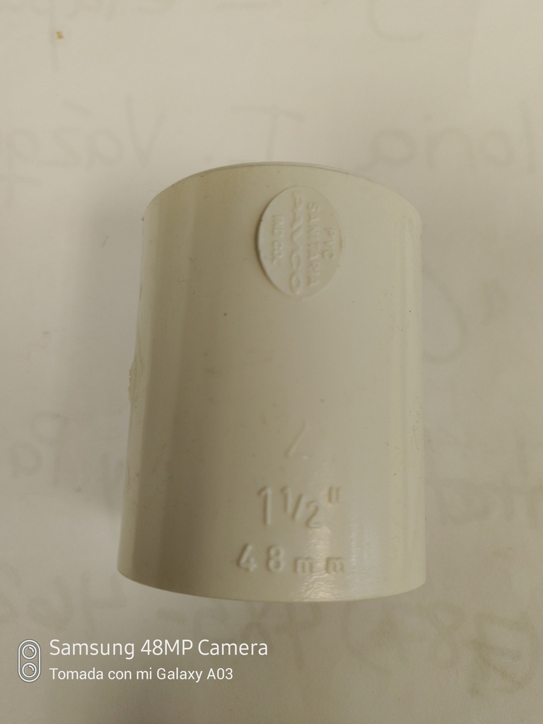 Union PVC de 1½" Coupling PVC Sanitario 1½"(4801)gruesa