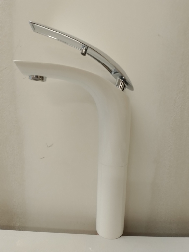 MEZCL.DE BAÑO 12"FAUCET(WHITE CHROME)-CEN