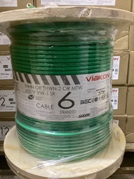 [2-THHN6GREEN] CABLE THHN#6 VERDE STD.(500FT)