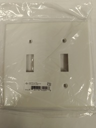 [P2W (1C-U406W) 652368110015] Tapa 4"x4" 2 Switch Sencillos(2g)Blanca