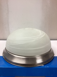 [60-197 3-EL023] Lampara 11" Flush Dome interior de  techo(Brush Nickel)