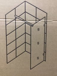 [S5205(30"x78"GLASS 8)"(CLEAR)] Shower Screen(chrome)(2'6"x6'6")