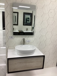 [ML1090-32'' (1de3)] Vanity White+Wooden 32”con bowl(Cab/Bas/Esp-Cen)